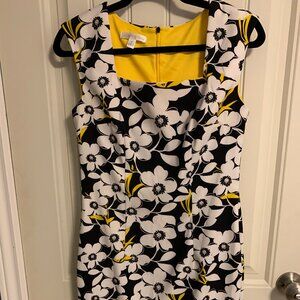 London Times Black Floral Dress